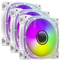 Asiahorse Prism Case Fans 3 Pack White Forward Blade