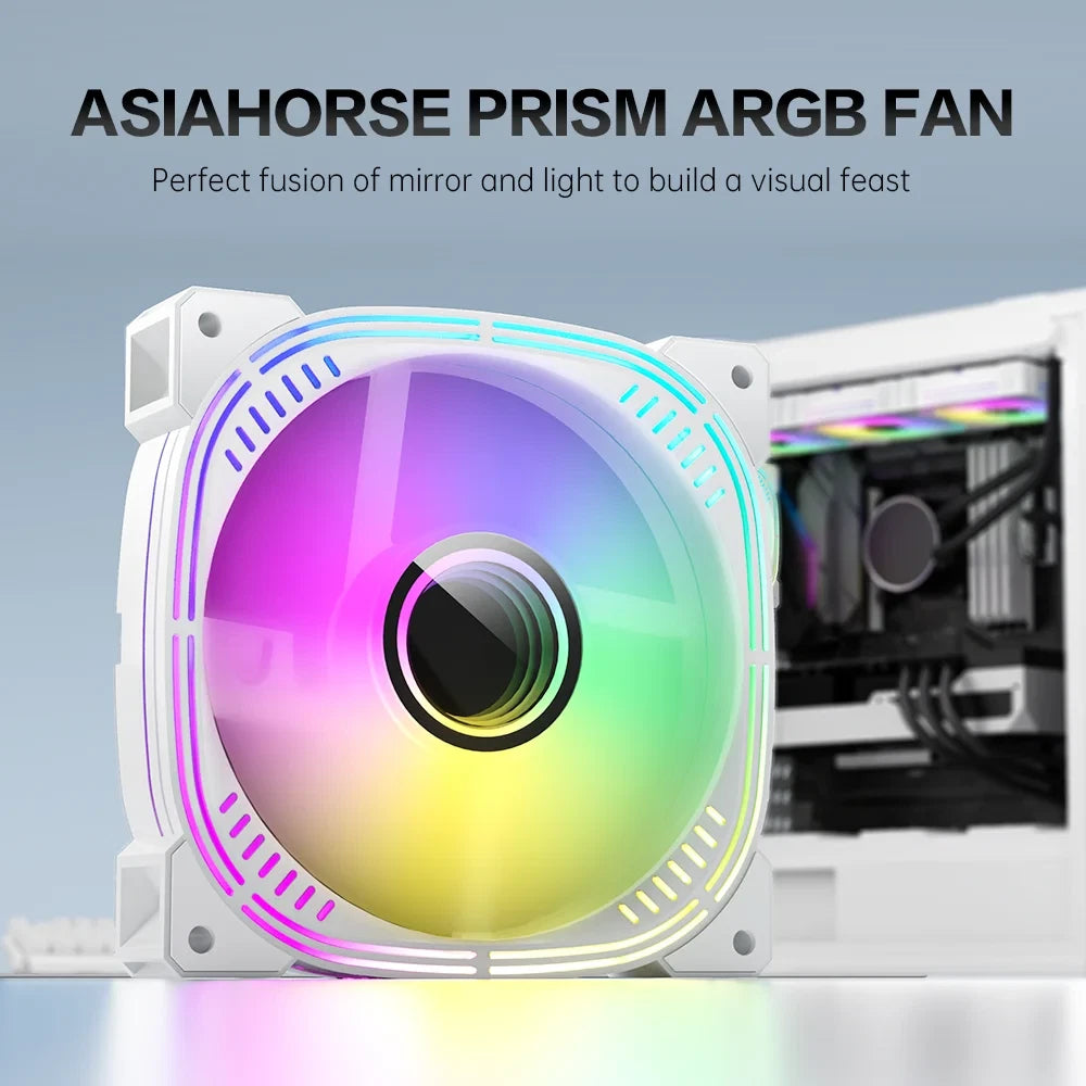 Asiahorse Prism Case Fans 3 Pack White Forward Blade