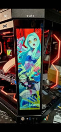 PC Case with Front LCD Display — Panoramic Tempered Glass Design