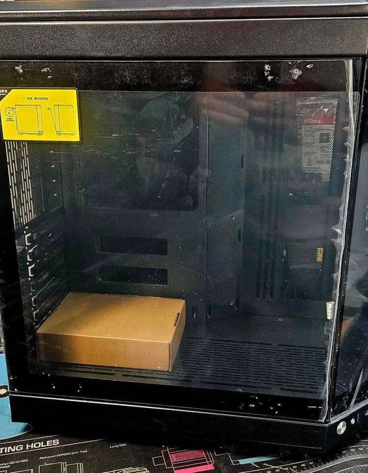 PC Case with Front LCD Display — Panoramic Tempered Glass Design