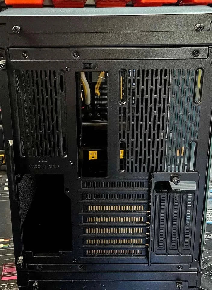 PC Case with Front LCD Display — Panoramic Tempered Glass Design