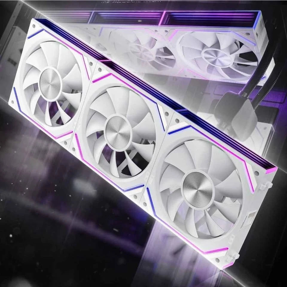 AsiaHorse Dawn 120mm ARGB Fans - White - Forward Blade - 3 Pack Fans
