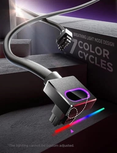AsiaHorse Hydrus-16PIN 12VHPWR Modular Cable, 90 Degree Adapter TYPE A Black
