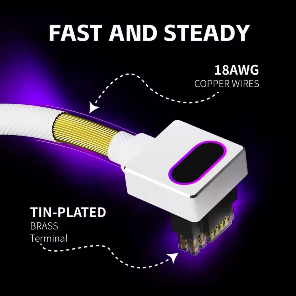 Asiahorse HYDRUS 16-Pin (12VHPWR) Type A ARGB GPU Cable - White - 50cm