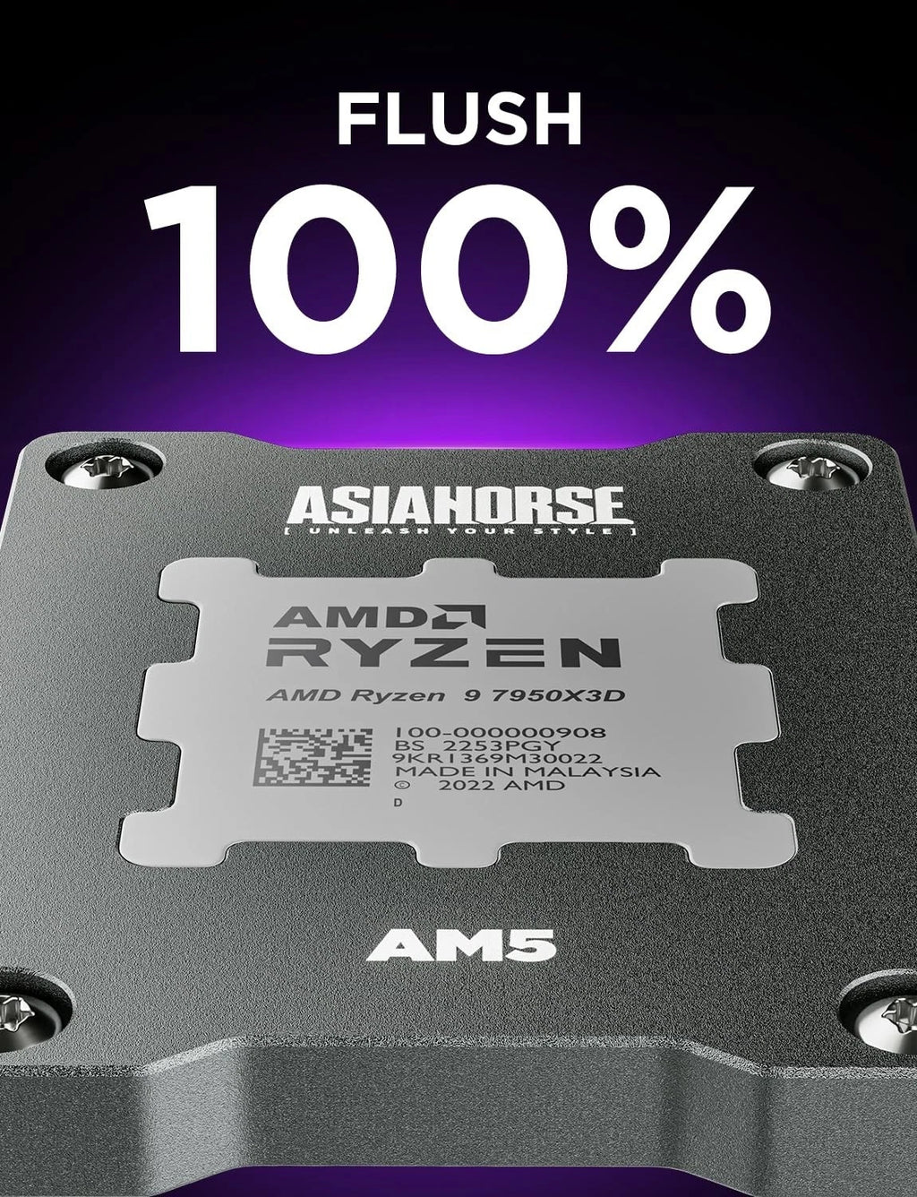 AsiaHorse AM5 CPU Black Contact Frame Flush Anti-Bending Bracket