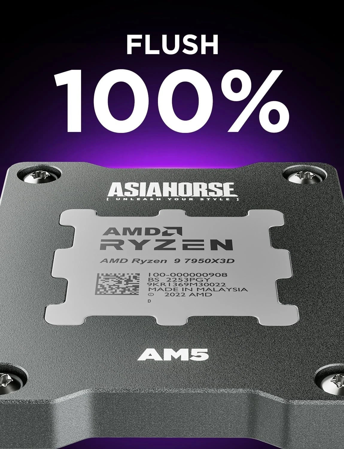 AsiaHorse AM5 CPU Black Contact Frame Flush Anti-Bending Bracket
